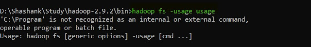 Hadoop usage