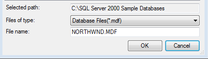 Attach Northwind database