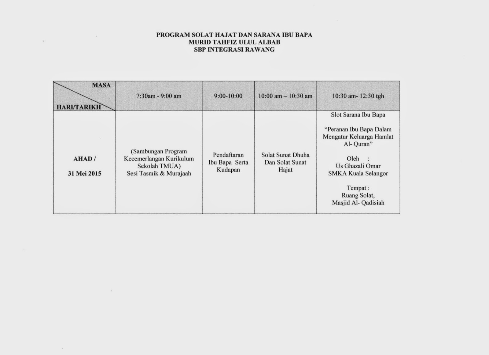 Jemputan Ke Majlis Solat Hajat - Cintamanisz Lite Majlis 