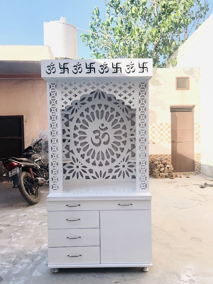 White Deco Mandir For Home