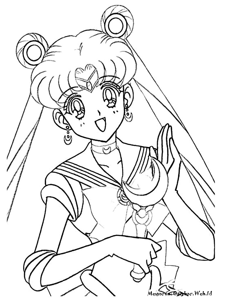 Mewarnai Gambar Sailor Moon  Mewarnai Gambar