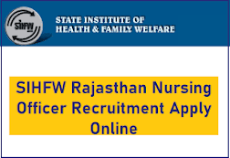 SIHFW Rajasthan Recruitment 2023 Notification for 9879 Posts