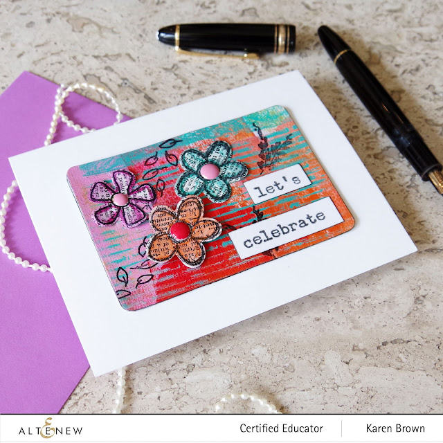 Altenew Doodle Blooms Mixed Media card.