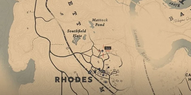 Fence location showed in rdr2