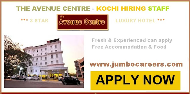 kochi hotel jobs, latest jobs in cochin