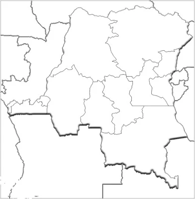 image: Blank white Democratic Republic of the Congo Map