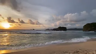 Sunset Pantai Tanjung Tanjung Penyu Mas