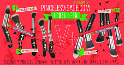 Combo Teen de brochas y pinceles Visage