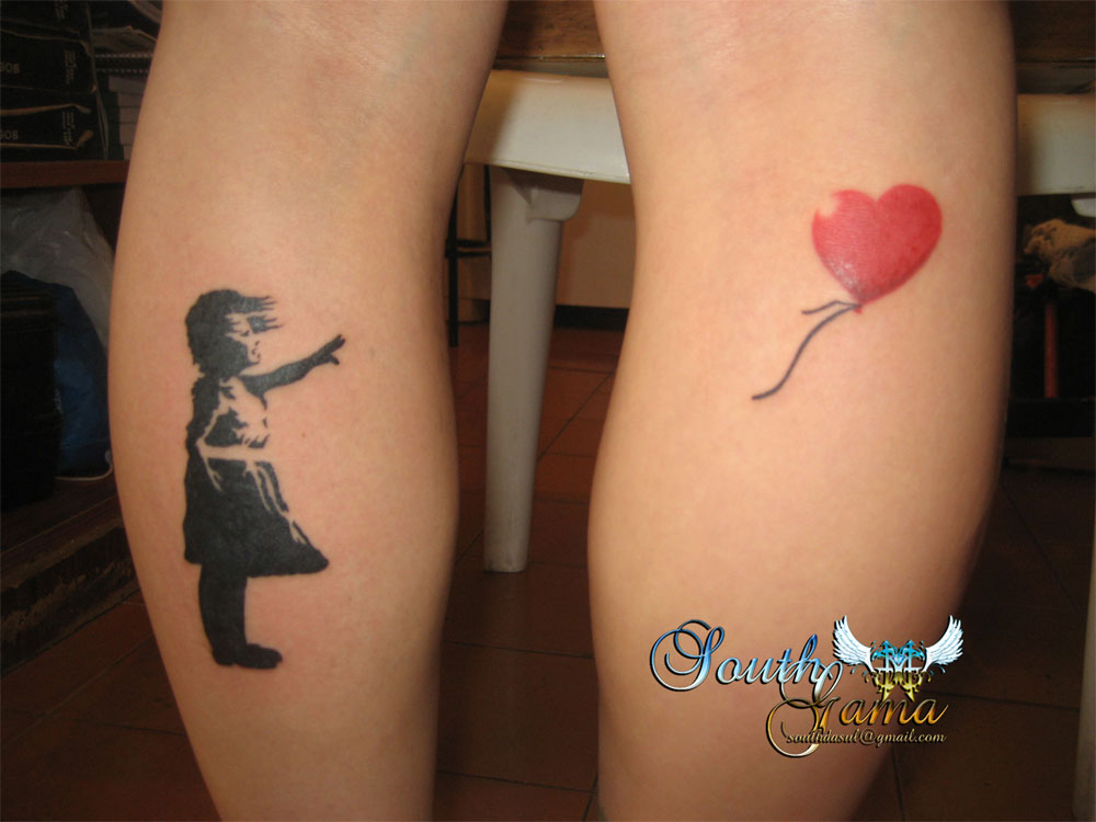 Marcadores banksy South Gama tattoo tatuagem