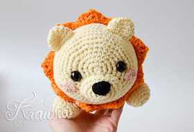 Krawka: Little lion tsum tsum crochet pattern by Krawka wild animal crochet amigurumi disney tsum tsum