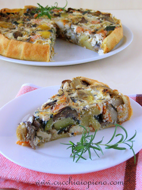 Essa torta de verduras grelhadas é a melhor que já comi!