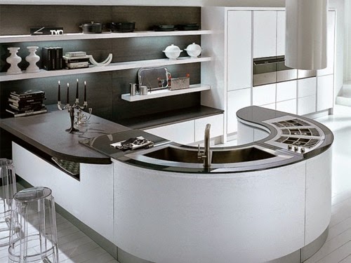 Amazing Modern Curved Kitchen Design Ideas
