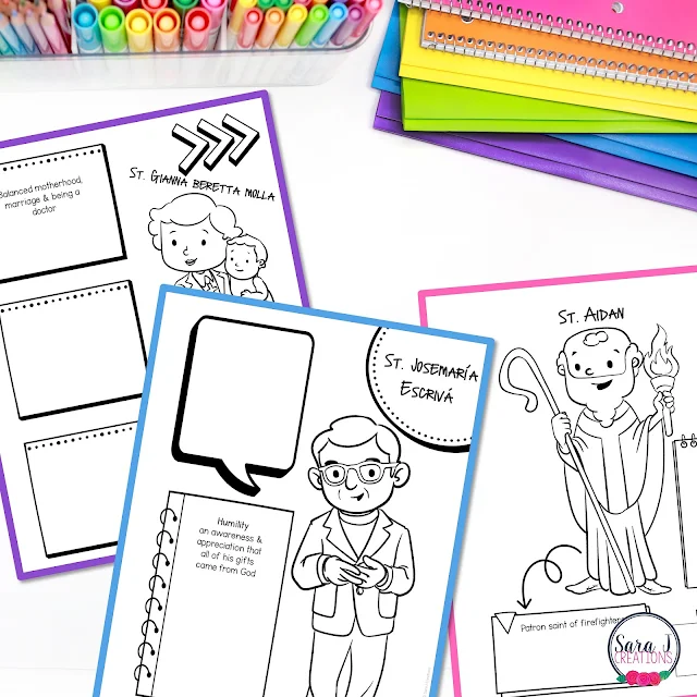 Catholic Saint Sketchbook - A Coloring Book for Big Kids