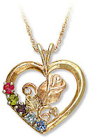 Black Hills Gold heart pendant