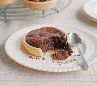 warm chocolate cherry tarts recipe