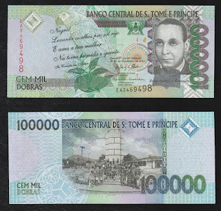 STT14 SAO TOME AND PRINCIPE 100000 DOBRAS UNC (31.12.2013)(P-69c)