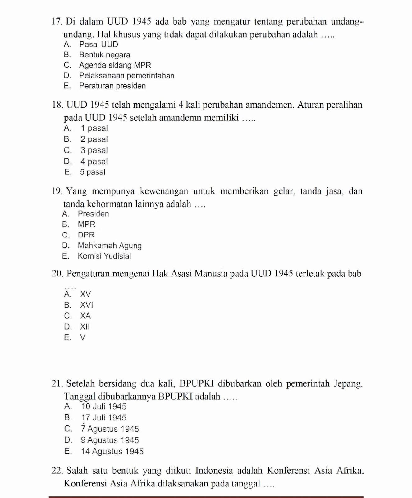 Tes Wawasan Kebangsaan Kampus Kedinasan %