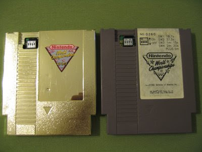 1990 nintendo world championship cartucce grigia e oro