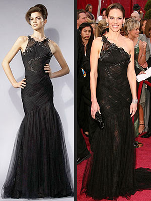 hilary swank oscar dress