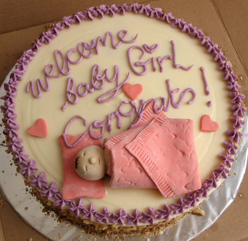 Welcome Home Baby Cake - CakeCentral.com