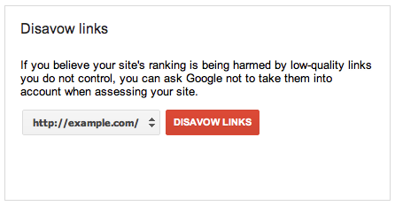 google link disavow tool