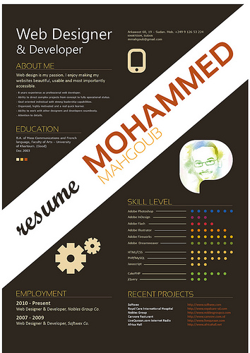 Examples of Super Creative Resume Design 