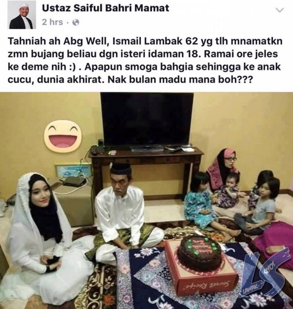 Kisah Pakcik 62 Tahun Kahwin Dengan Gadis 18 Tahun 