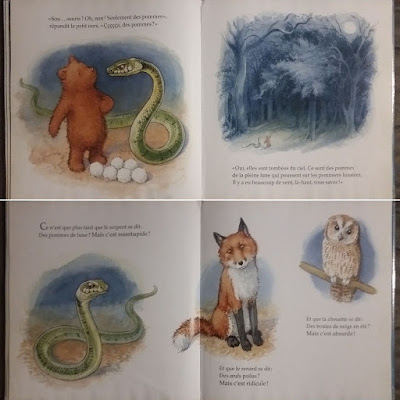 Petit Ours mal peigné et les 6 souris blanches, livre pour enfant sur le courage, la ruse et l'entraide, de Chris Wormell (Editions Pastel, 2011)