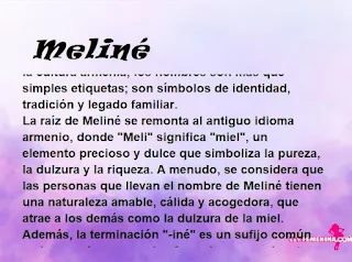 ▷ Significado del nombre Meliné