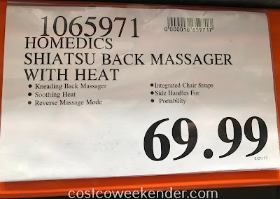 Deal for the HoMedics Shiatsu Back Massager with Heat at Costco