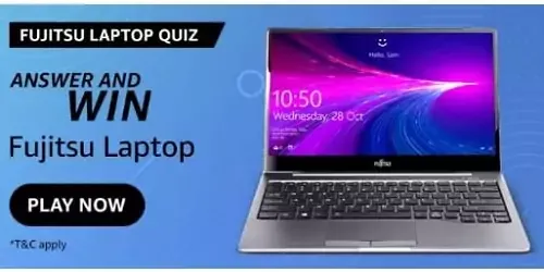 Amazon Fujitsu Laptop Quiz Answers Today & Fujitsu is a Japanese Brand