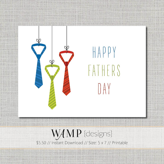 Colorful Ties Fathers Day Card