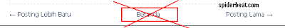 Cara menghilangkan beranda diblog