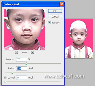 Menajamkan Foto dengan Filter Unsharp Mask