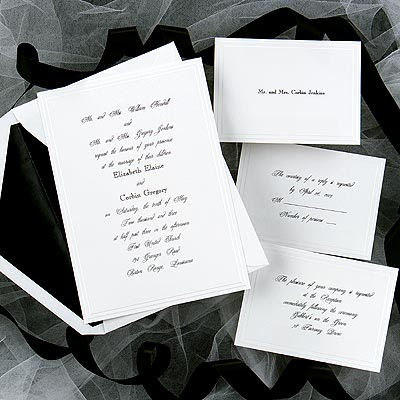 An example of wedding invitation that separate between the main info 