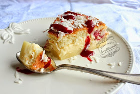 Gâteau magique framboise coco