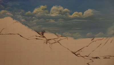 Work in Progress, Sky line. Source shows close up of Clouds number 1 