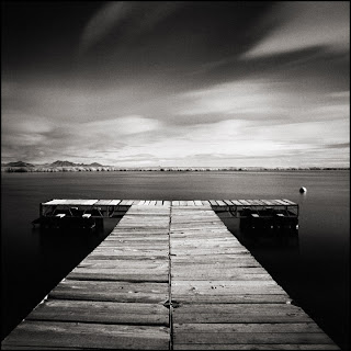 Blue Lake No. 4 - Black and White Seascape