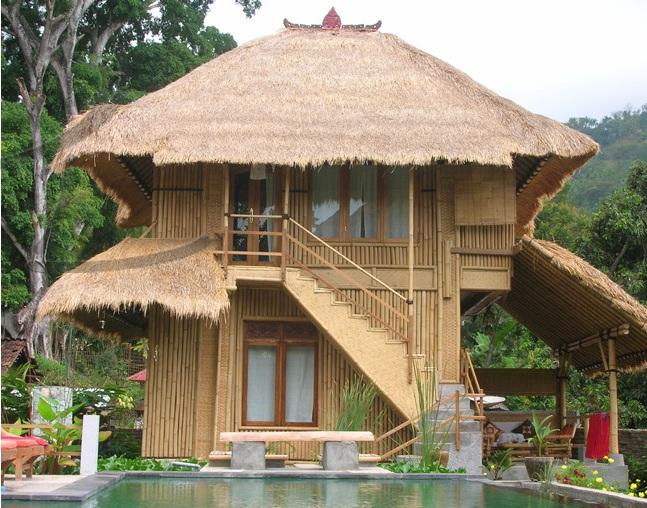  Desain  Inspirasi Rumah  Bambu 