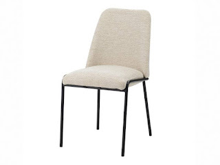 Silla basica diseño forja tapizada crema blanco