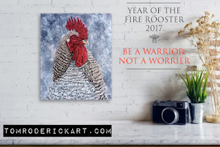 The year of the fire rooster geoff by Boulder artist Tom Roderick