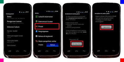 Cara reset Advan S35E