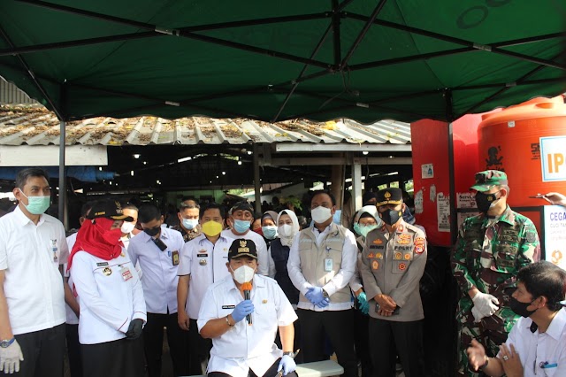 Dandim 0410/KBL Bersama Forkopimda Provinsi Lampung Melakukan Peninjauan Titik Simpul Transportasi