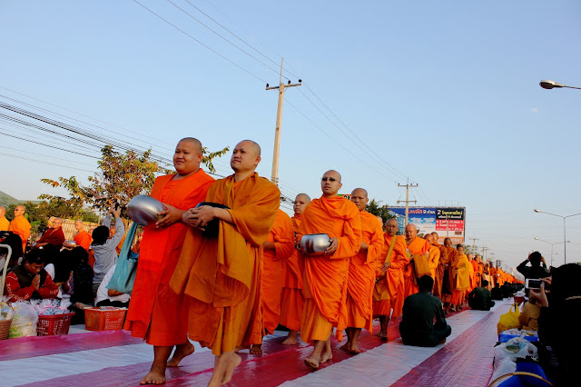 Monks alms-giving in Chiang Mai, monks