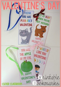 FREE Valentine's Day Bookmarks for kids
