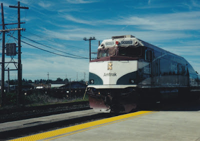 Amtrak Cascades NPCU #90253 in Vancouver, Washington on July 23, 1999