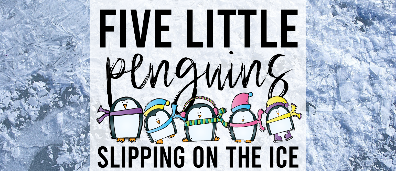 Five Little Penguins Slipping on the Ice book activities unit with literacy printables, reading activities, and a craft for Kindergarten and First Grade