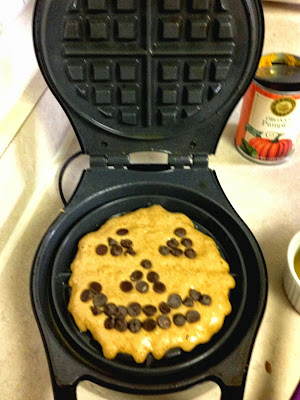 Pumpkin Spice Waffles made with organic pumpkin #dreamsmorerealthanreality