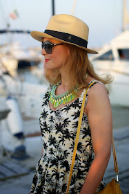 ecua-andino classic panama hat, palm print trend, Fashion and Cookies, fashion blogger