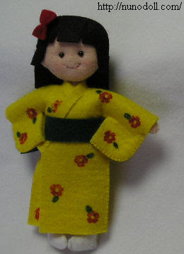 Mini doll in kimono